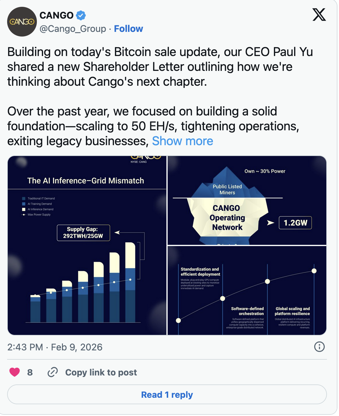 Sobre la actualización de la venta de Bitcoin de hoy, nuestro CEO Paul Yu compartió
