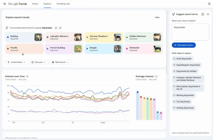 New Trends Explore. Source: Google.