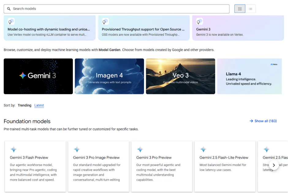 Model Garden: A Market of Discoveries