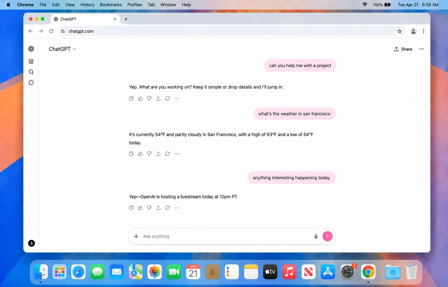 OpenAI announces the livestream for the new image model with a generated screenshot. | Image: OpenAI
